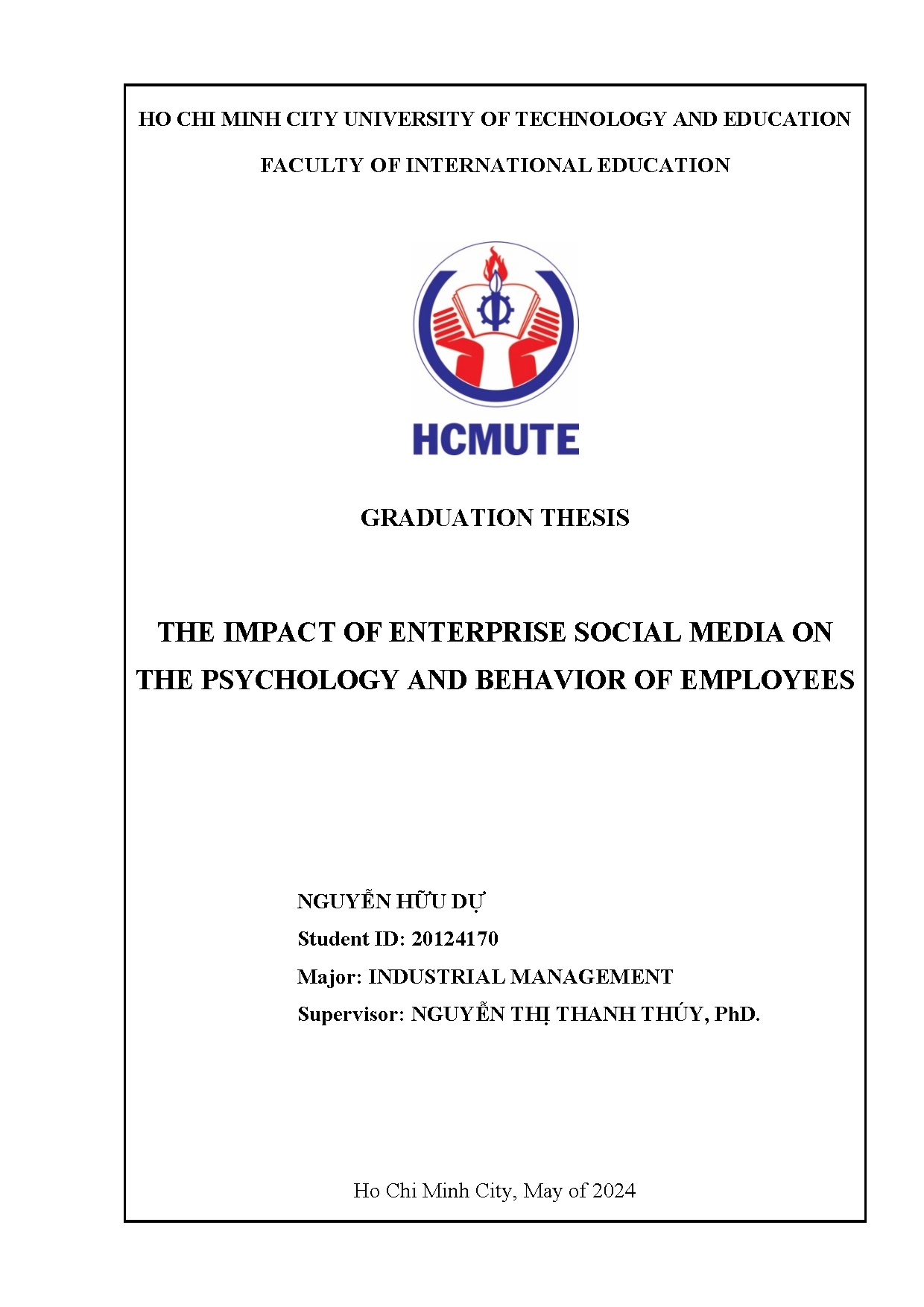Đồ án tốt nghiệp - The impact of enterprise social media on the psychology and behavior of employees