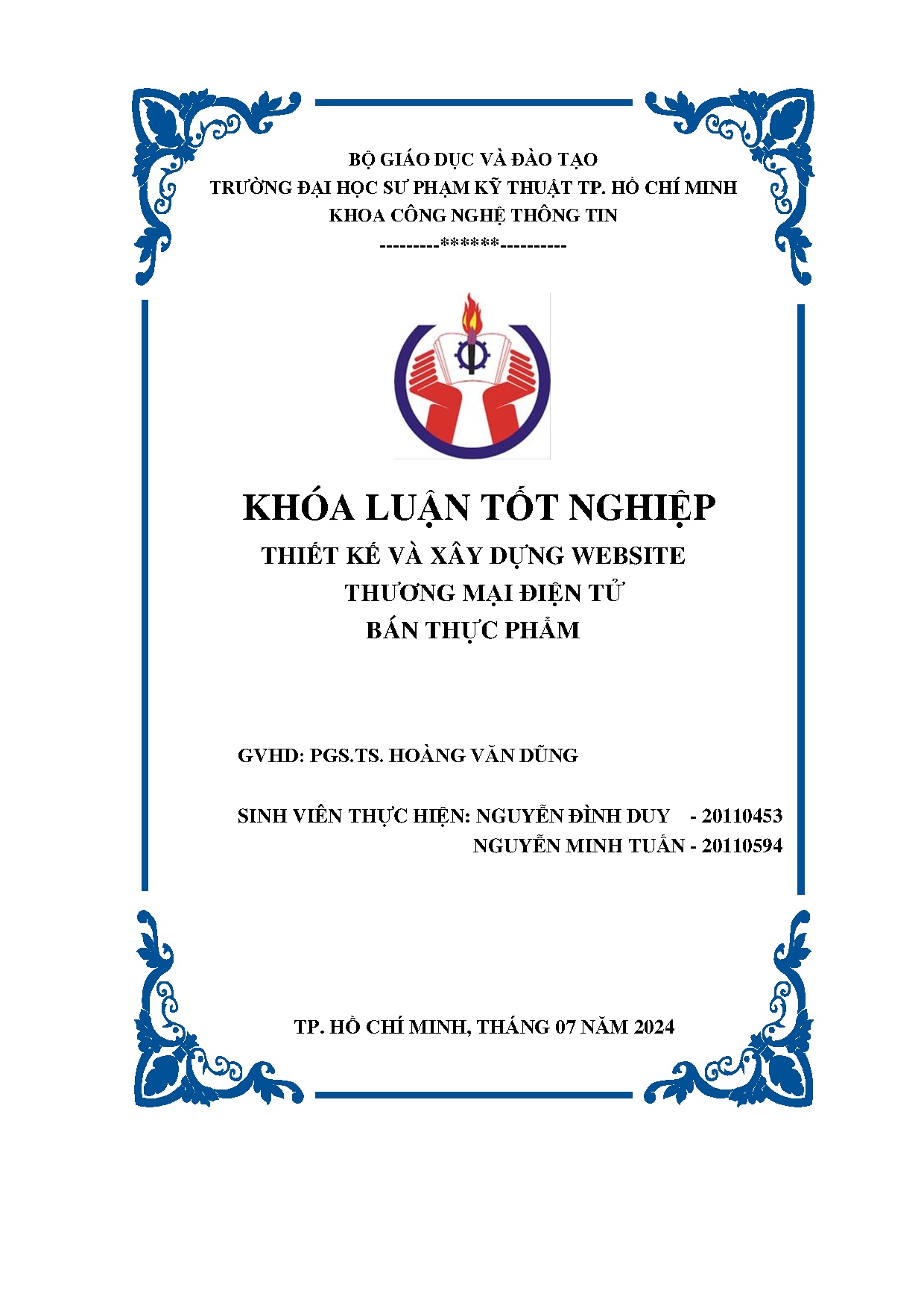 Đồ án tốt nghiệp - Thiết kế và xây dựng website thương mại điện tử bán thực phẩm