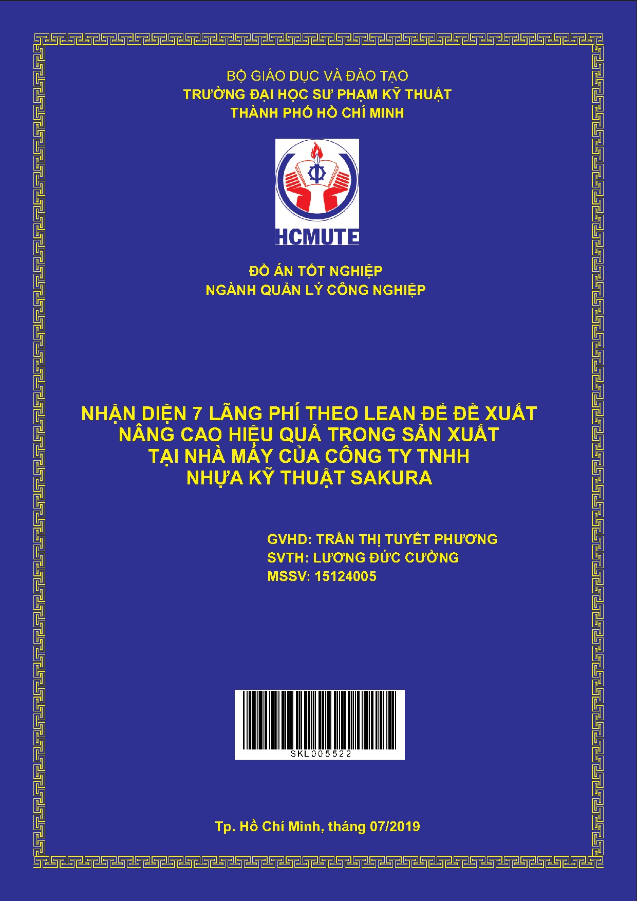 Đồ án tốt nghiệp - Nhận diện 7 lãng phí theo lean để đề xuất nâng cao hiệu quả trong SXTNMCCTTNKTS