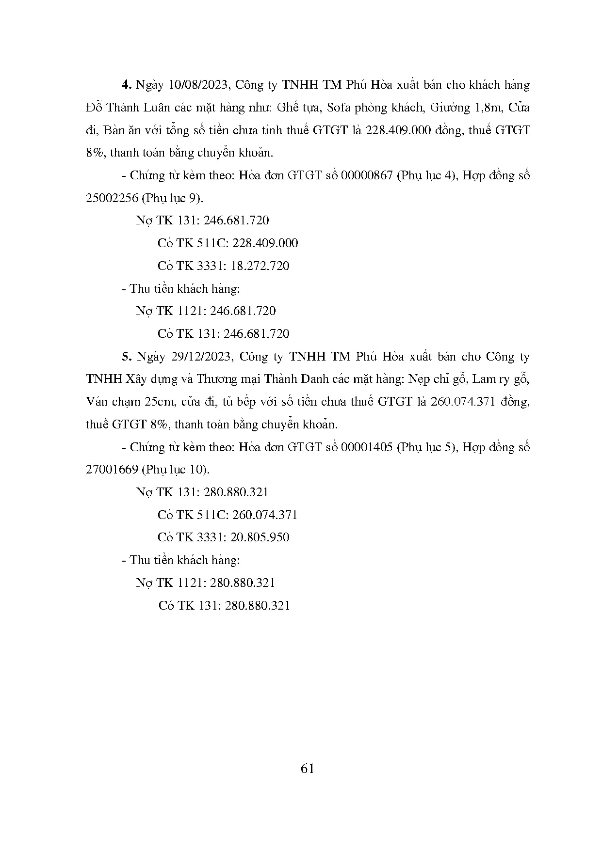 Đồ án tốt nghiệp - Kế toán xác định kết quả hoạt động kinh doanh tại công ty TNHH thương mại Phú Hòa - Trang 73