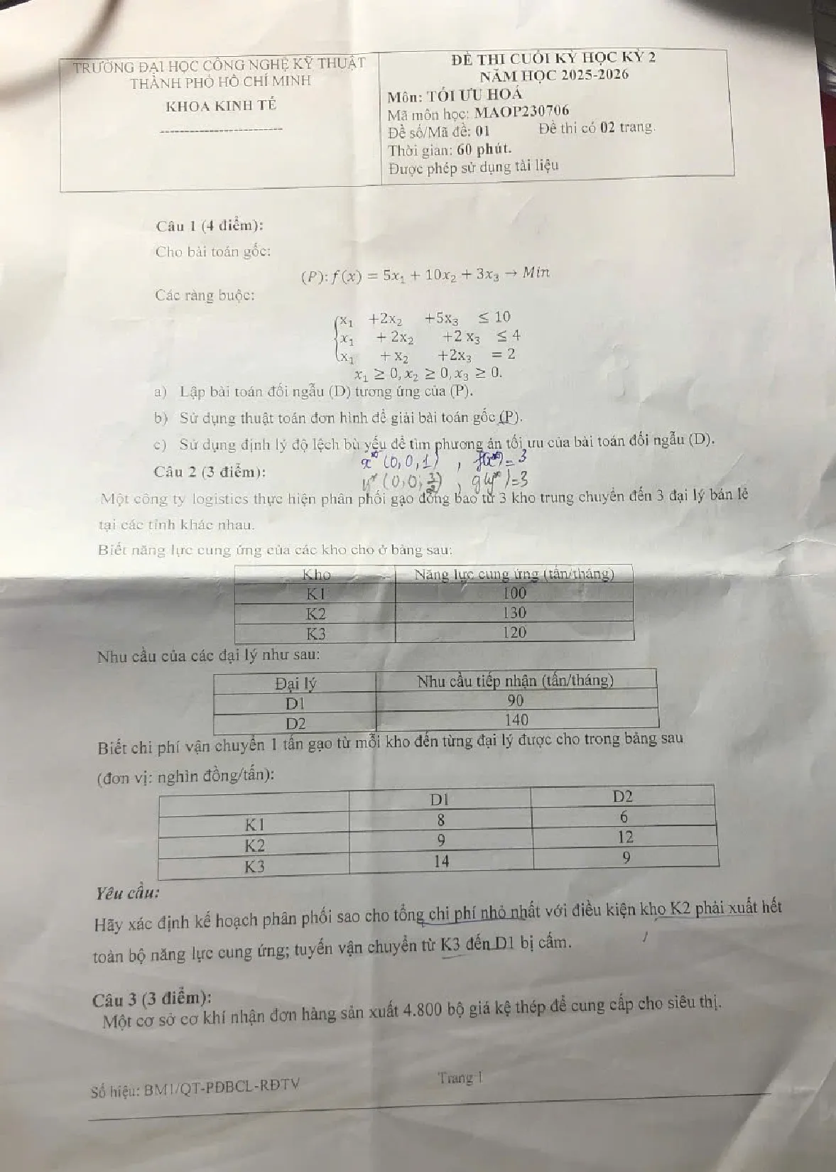 ĐỀ TỐI ƯU HÓA CKII-25-26