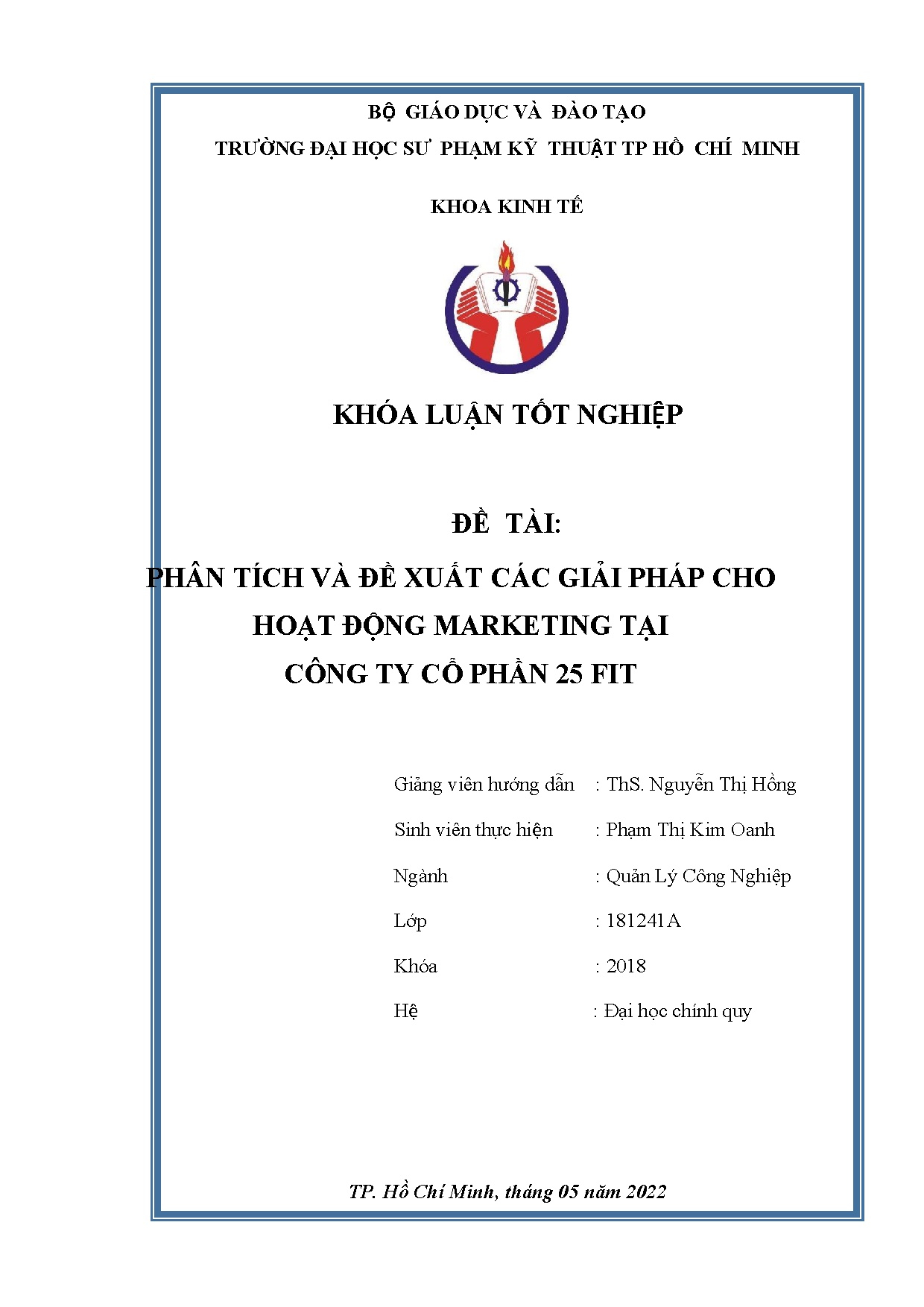 Đồ án tốt nghiệp - Phân tích và đề xuất các giải pháp cho hoạt động Marketing tại Công ty Cổ P 2 F