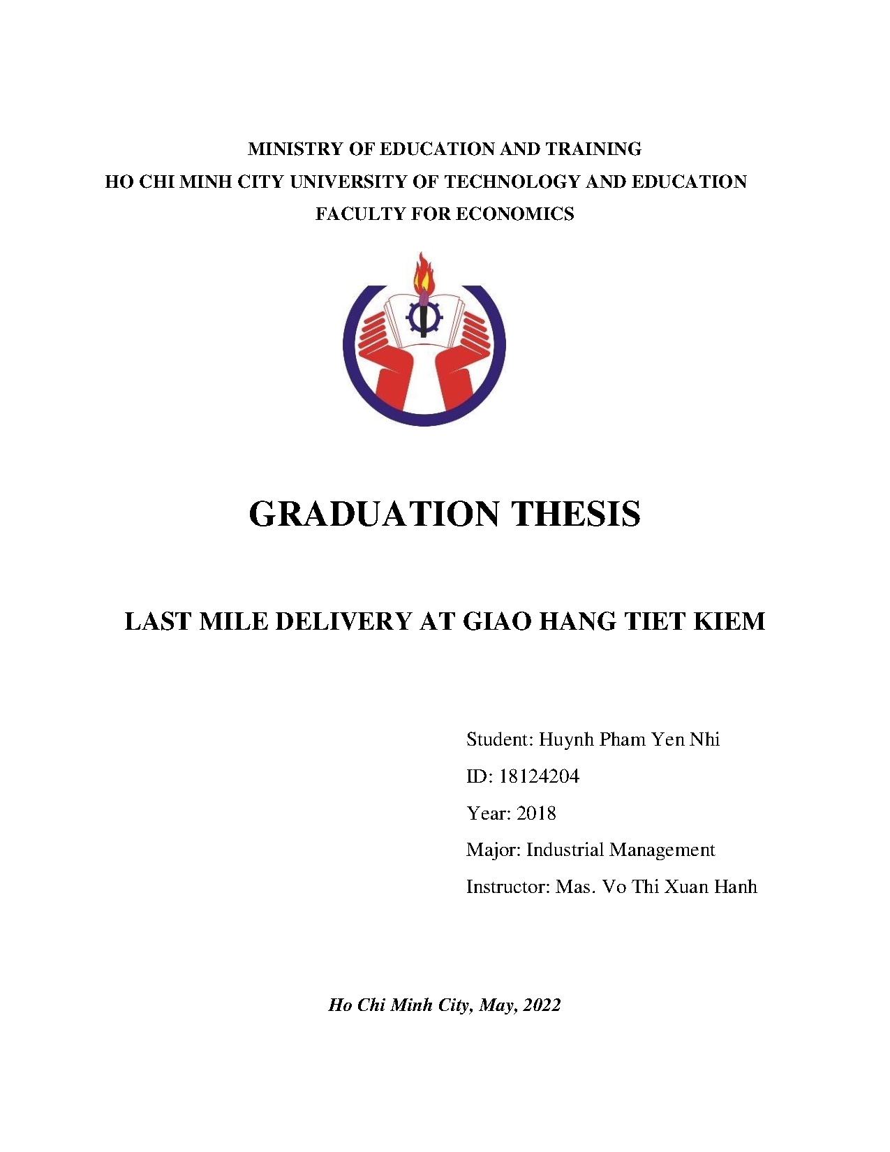 Đồ án tốt nghiệp - Last mile delivery at Giao hang tiet kiem