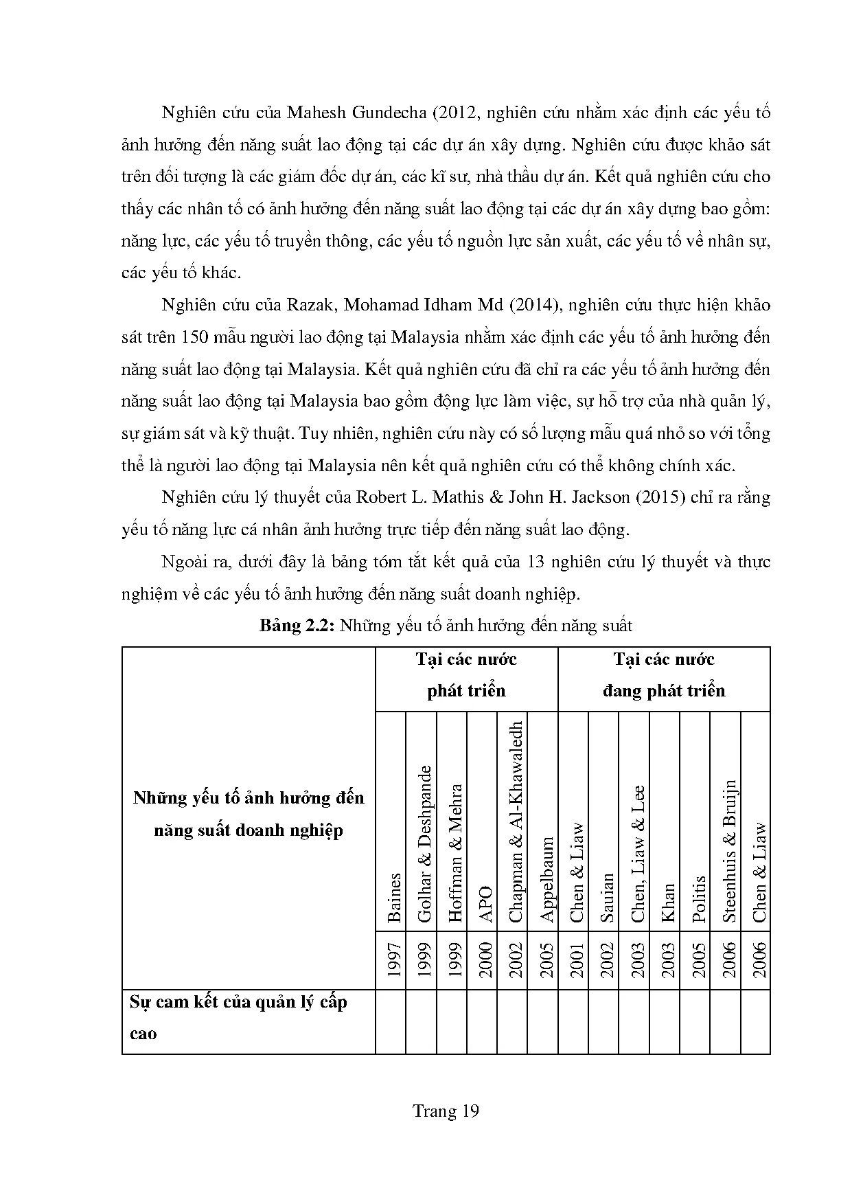 Đồ án tốt nghiệp - Phân tích các yếu tố ảnh hưởng đến năng suất lao động của phân xưởng MTCTCPĐTTB - Trang 20