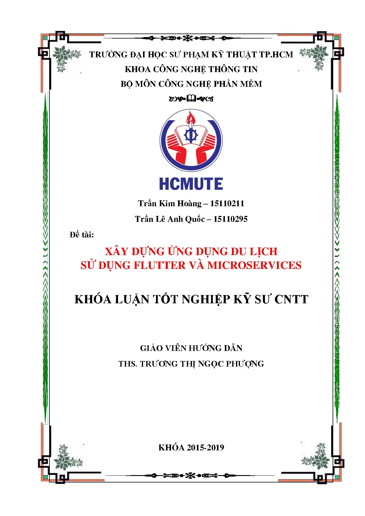 Đồ án tốt nghiệp - Xây dựng ứng dụng du lịch sử dụng Flutter và Microservices