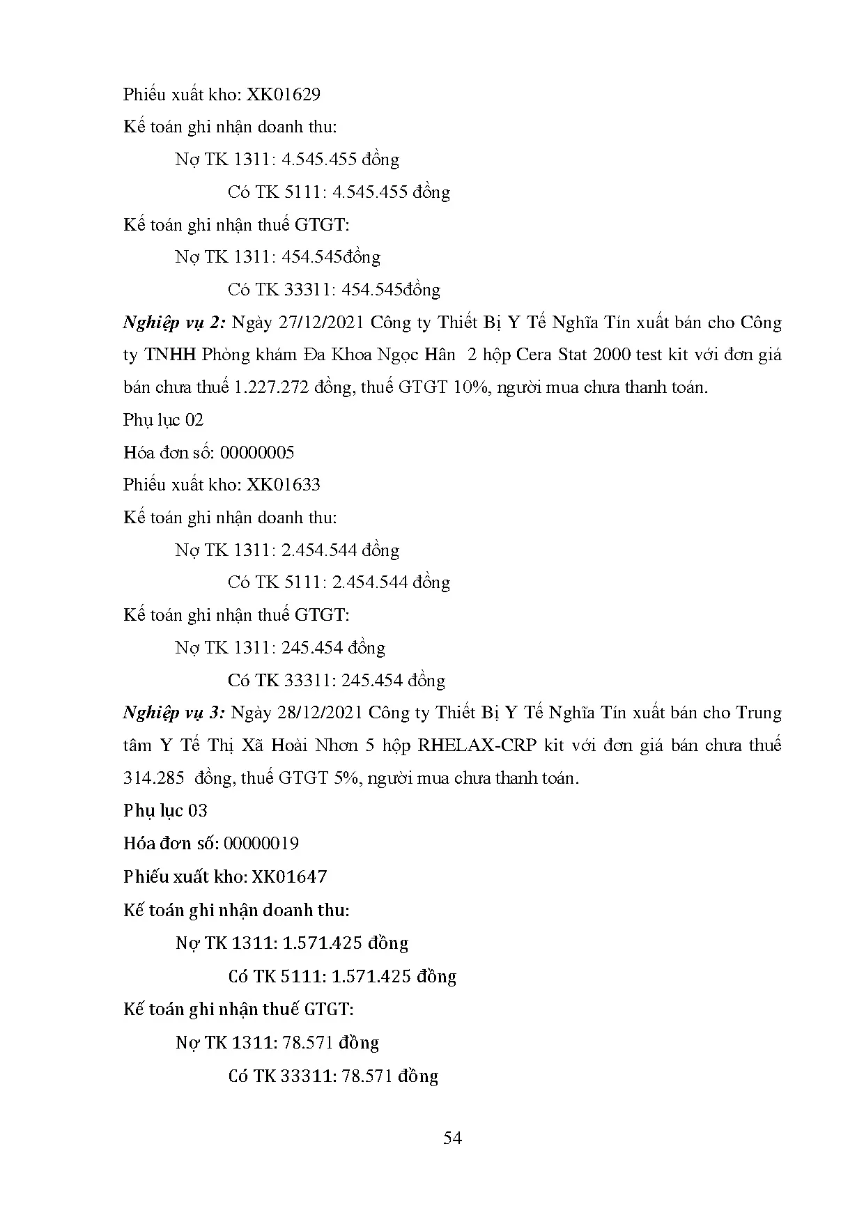 Đồ án tốt nghiệp - Kế toán doanh thu, chí phí và xác định kết quả kinh doanh tại Công ty TNHH TBYTNT - Trang 67