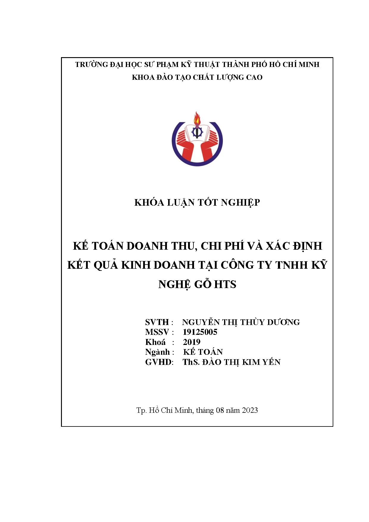 Đồ án tốt nghiệp - Kế toán doanh thu, chi phí và xác định kết quả kinh doanh tại Công ty TNHH kỹ NGH