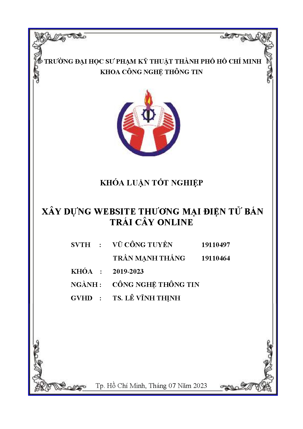 Đồ án tốt nghiệp - Xây dựng website thương mại điện tử bán trái cây online