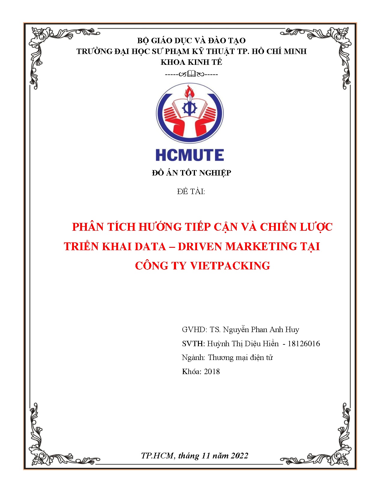 Đồ án tốt nghiệp - Phân tích hướng tiếp cận và chiến lược triển khai Data - Driven Marketing tại CTV