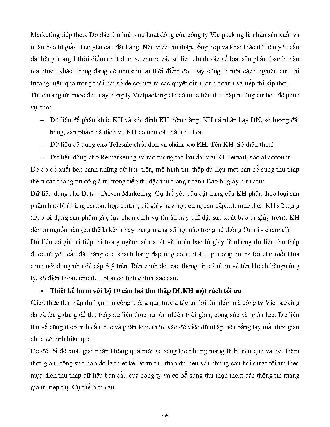 Đồ án tốt nghiệp - Phân tích hướng tiếp cận và chiến lược triển khai Data - Driven Marketing tại CTV - Trang 57