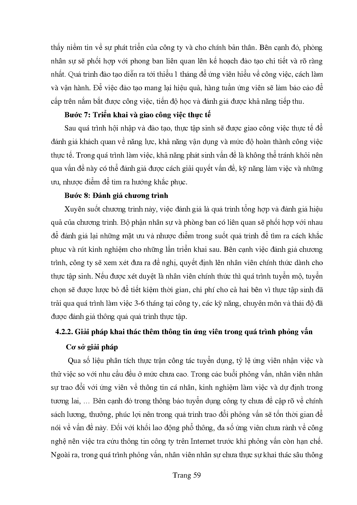 Đồ án tốt nghiệp - Hoàn thiện công tác tuyển dụng nhân sự tại Công ty TNHH Dunlopillo Việt Nam - Trang 69