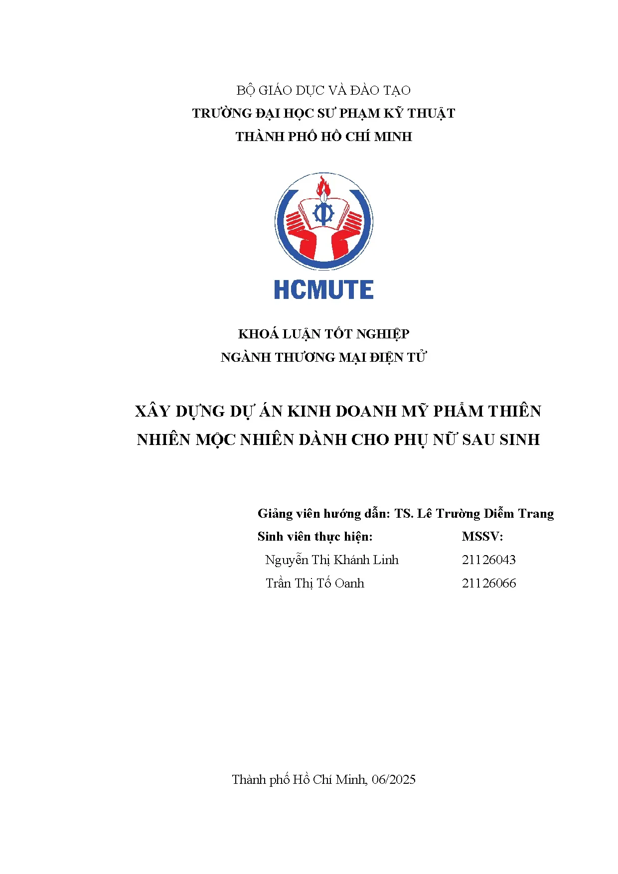 Đồ án tốt nghiệp - Xây dựng dự án kinh doanh mỹ phẩm thiên nhiên Mộc Nhiên dành cho phụ nữ sau sinh - Trang 2