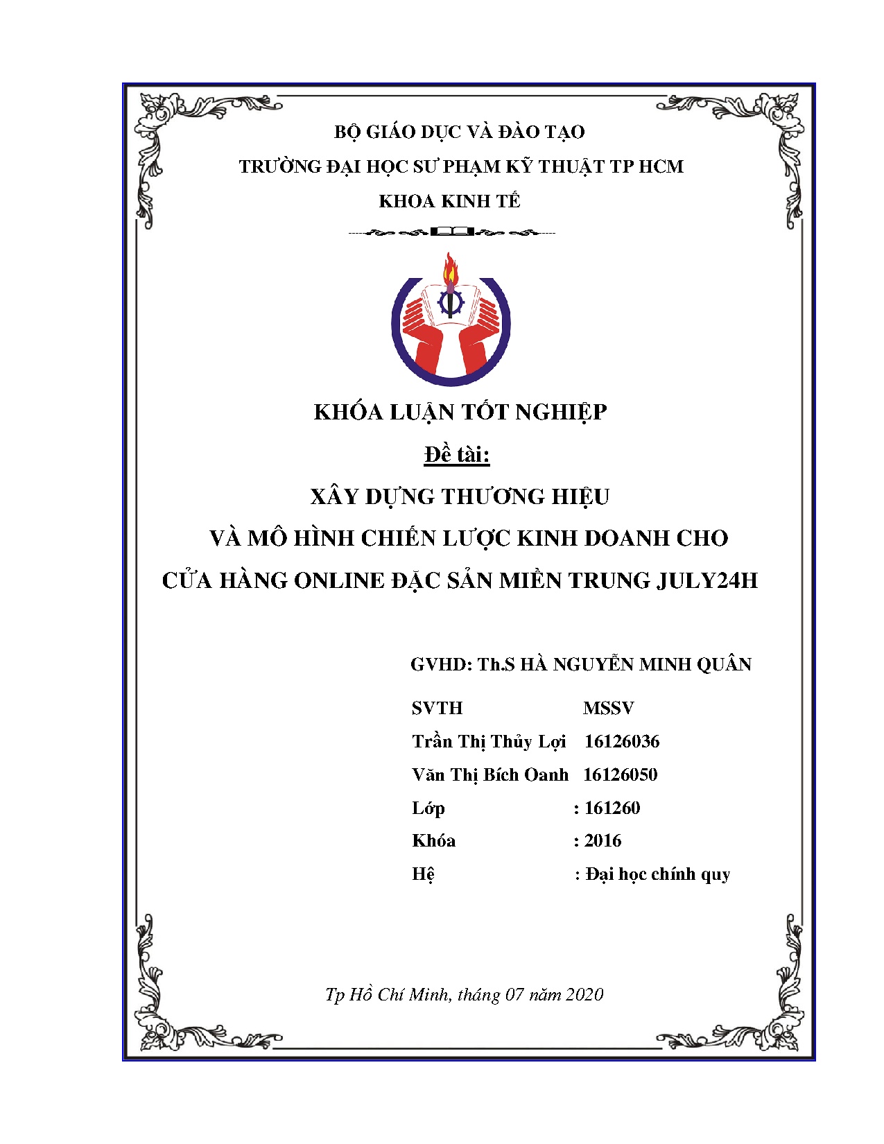 Đồ án tốt nghiệp - Xây dựng thương hiệu và mô hình chiến lược kinh doanh cho cửa hàng online ĐSMTJ