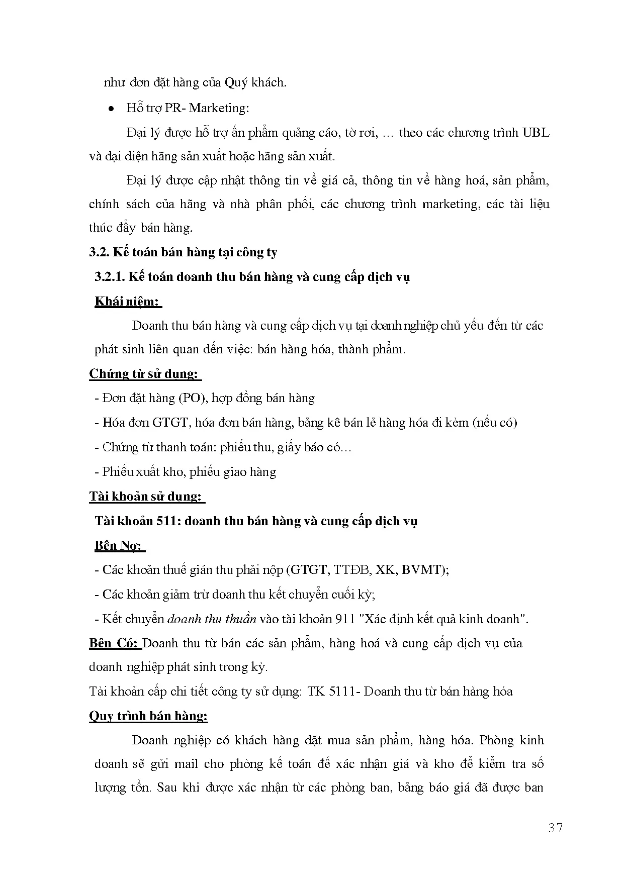 Đồ án tốt nghiệp - Kế toán bán hàng và xác định kết quả kinh doanh tại Công ty TNHH liên kết Thái B - Trang 45