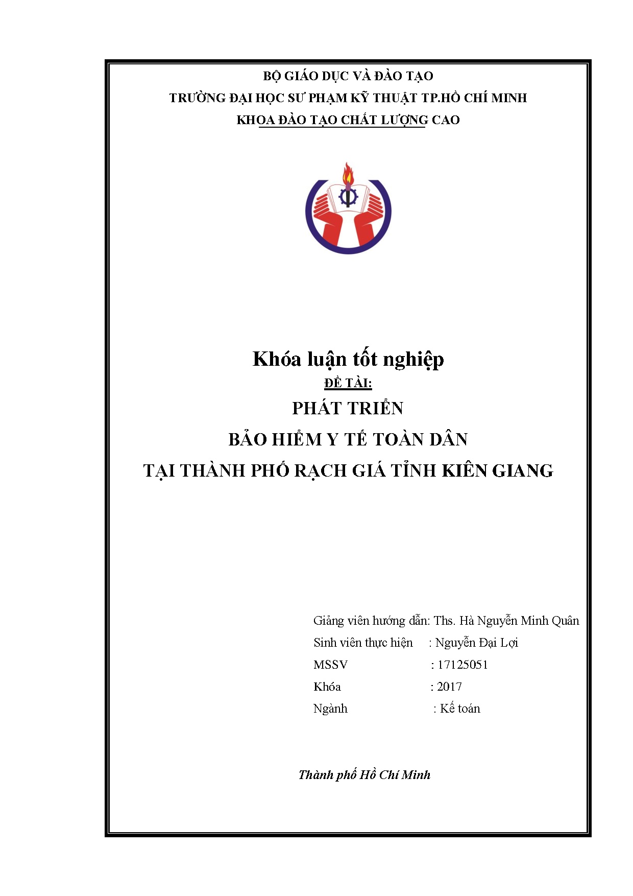 Đồ án tốt nghiệp - Bảo hiểm y tế toàn dân tại Thành phố Rạch Giá Tỉnh Kiên Giang