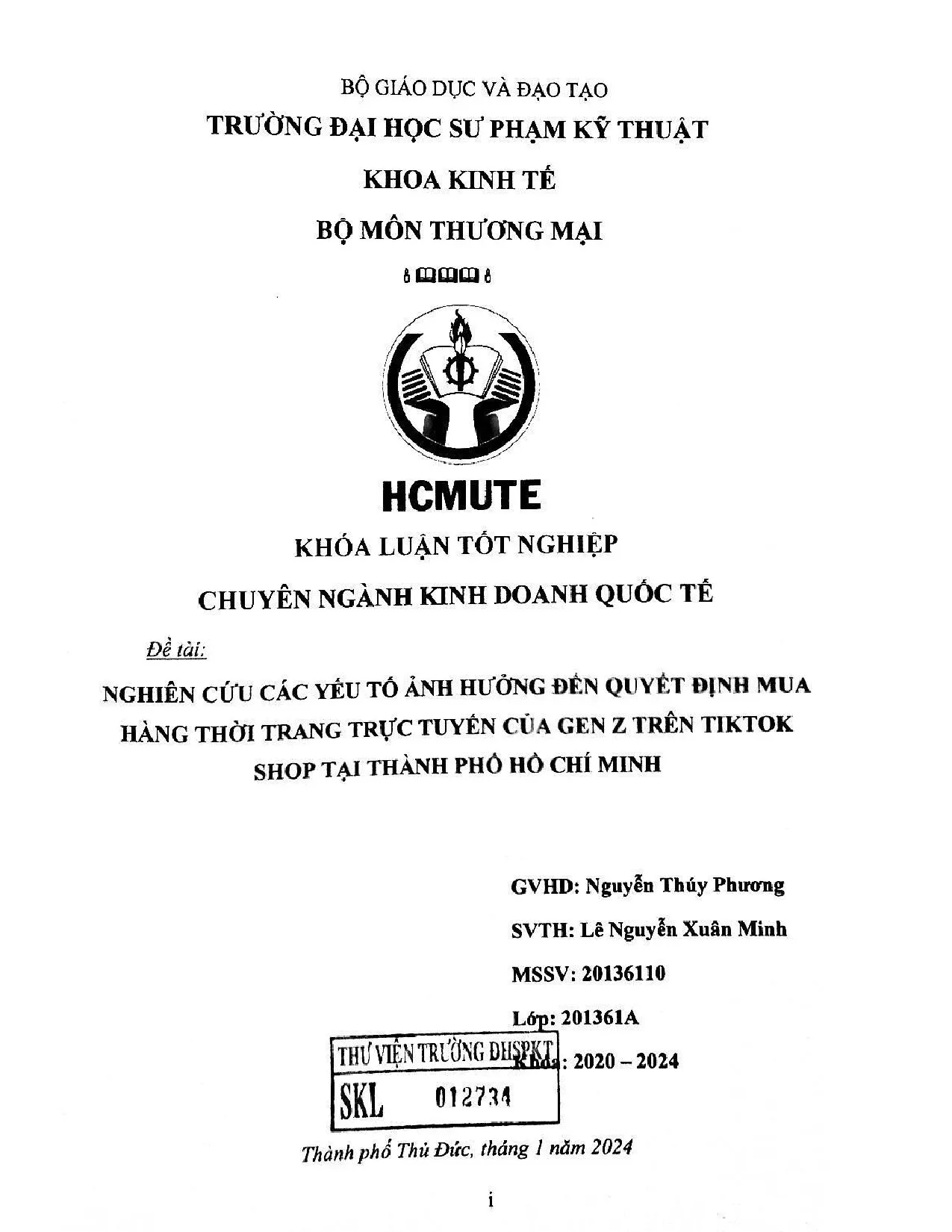 Đồ án tốt nghiệp - Nghiên cứu các yếu tố ảnh hưởng đến quyết định mua hàng thời TTTCG z TTSTTPHCM