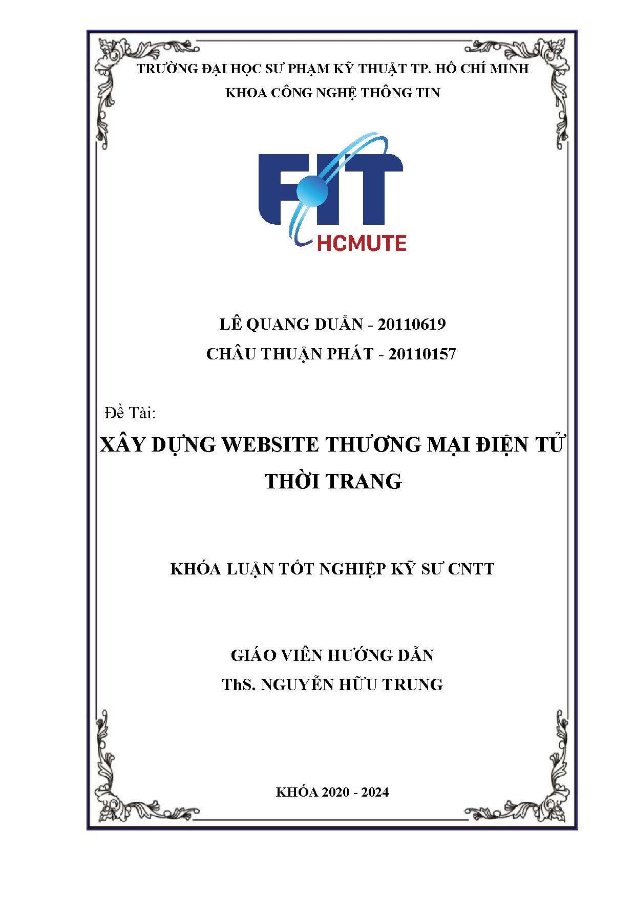 Đồ án tốt nghiệp - Xây dựng website thương mại điện tử thời trang