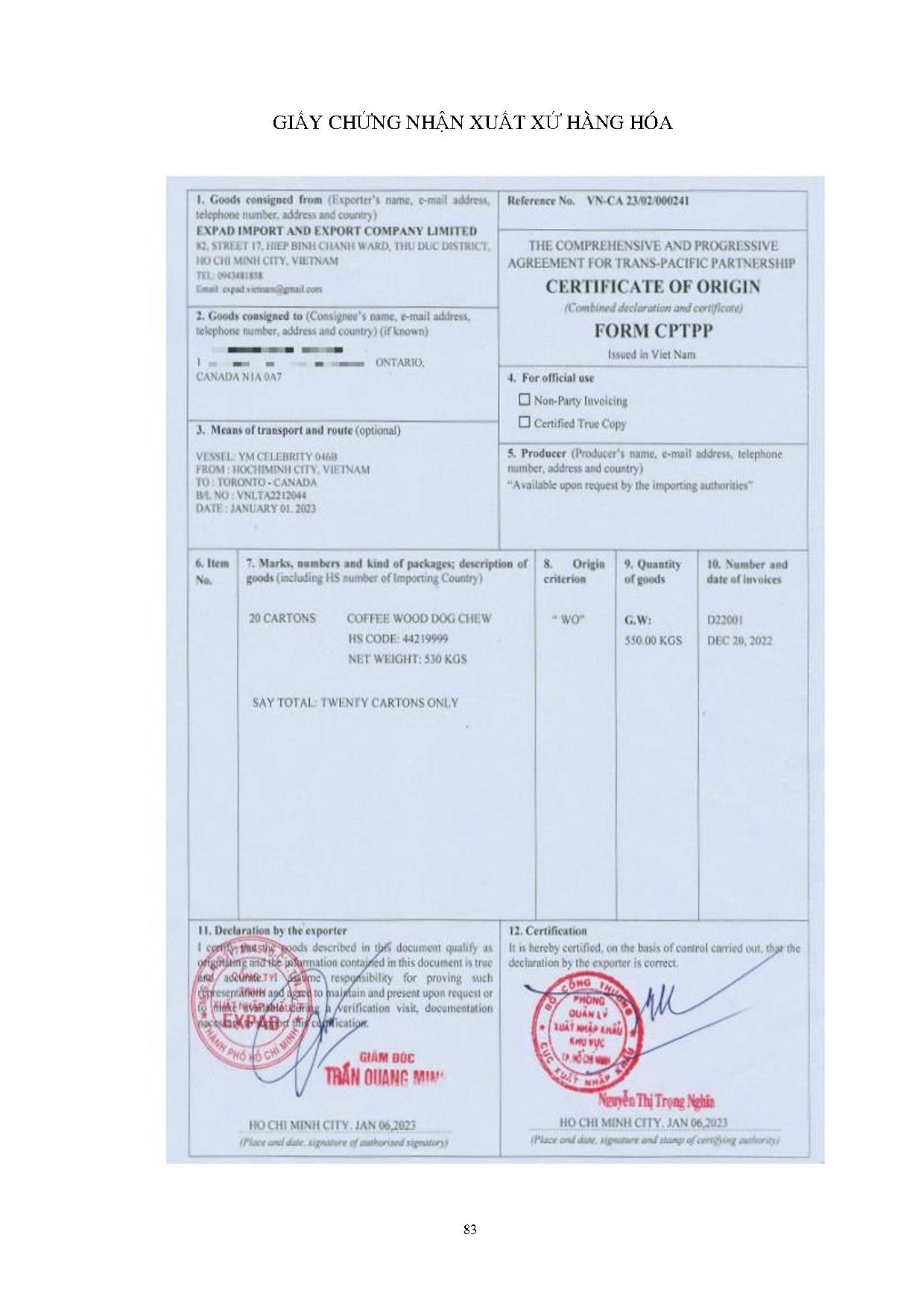 Đồ án tốt nghiệp - Hoàn thiện hoạt động xuất khẩu mặt hàng gỗ cà phê cho thú cưng tại công ty TXNKE - Trang 92