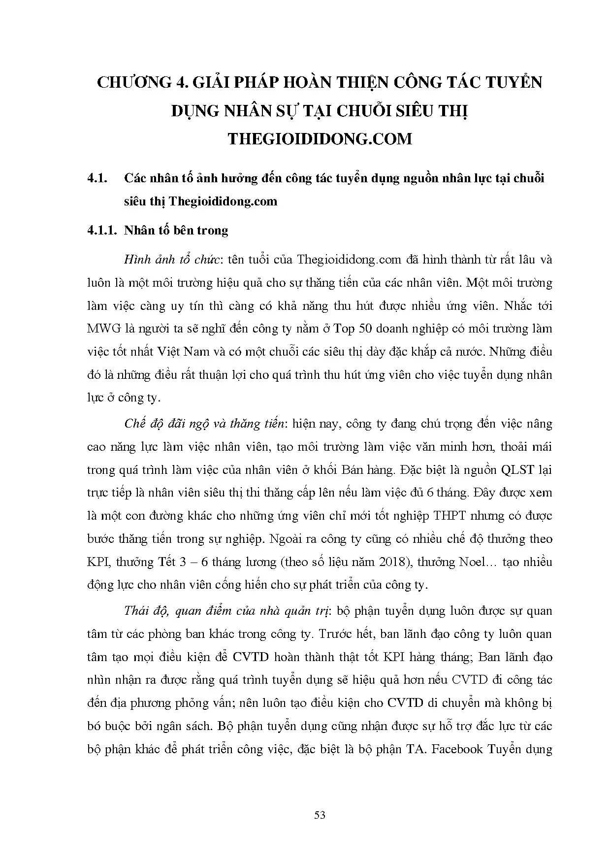 Đồ án tốt nghiệp - Hoàn thiện công tác tuyển dụng nhân sự tại chuỗi siêu thị TTCTCPĐTTG . - Trang 63