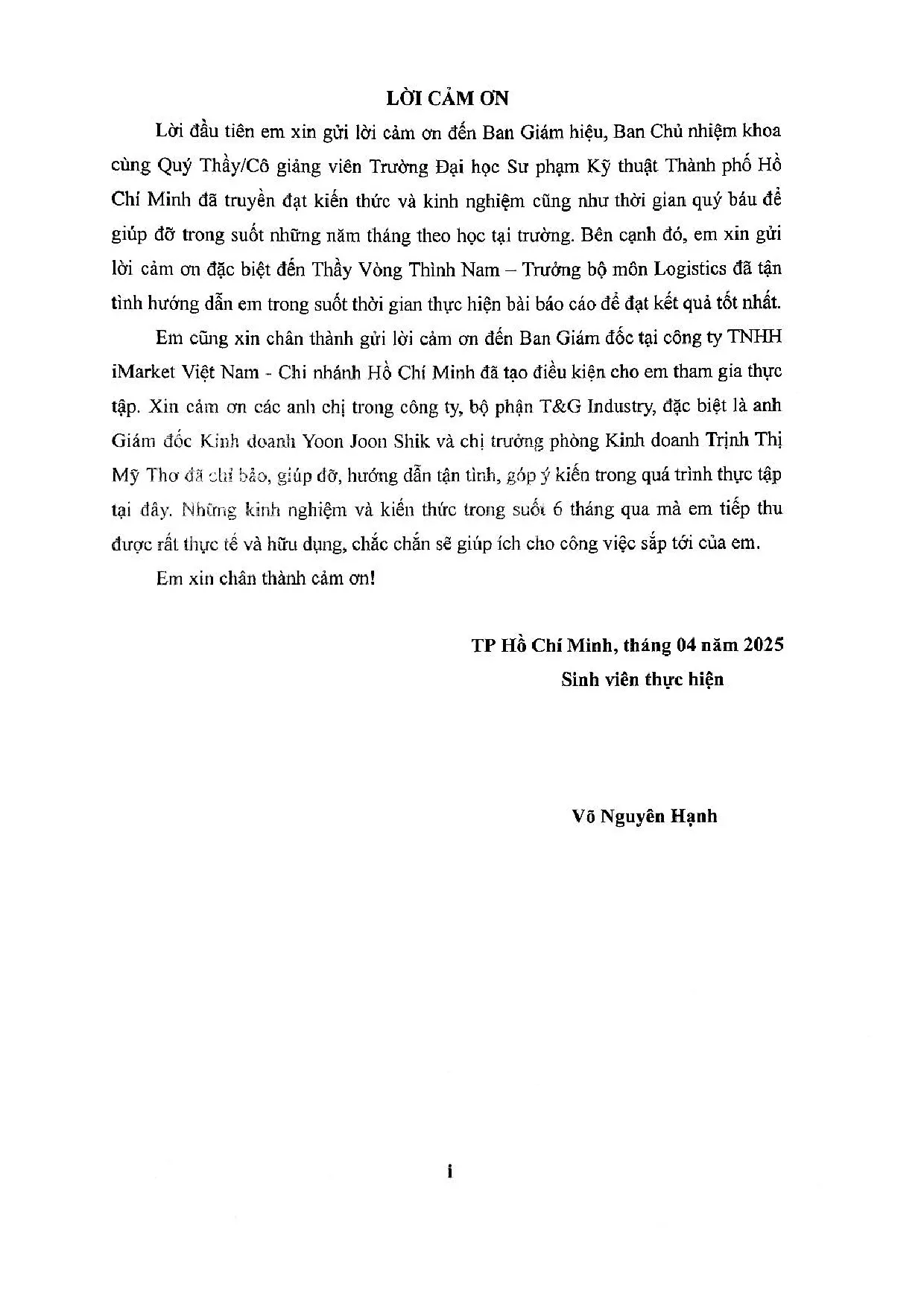 Đồ án tốt nghiệp - Hoàn thiện hoạt động thu mua nội địa tại công ty TNHH IMARKET Việt Nam - CNTPHCM - Trang 2