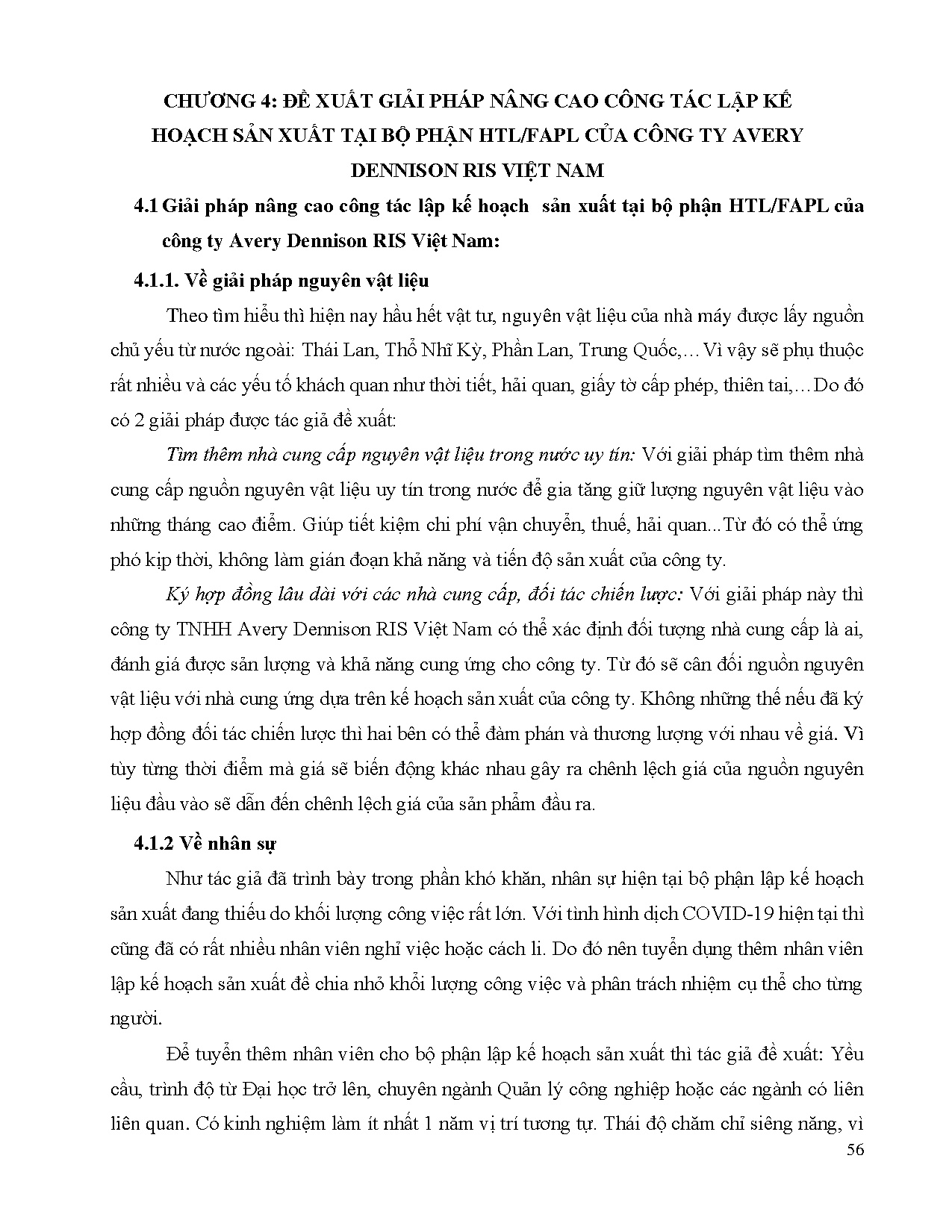 Đồ án tốt nghiệp - Hoàn thiện công tác lập kế hoạch sản xuất tại bộ phận HTL/FAPL của Công ty TADRVN - Trang 65