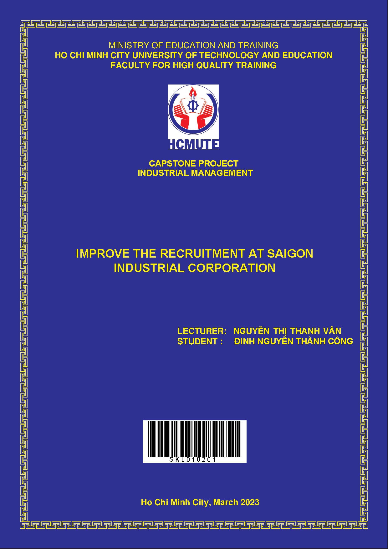Đồ án tốt nghiệp - Improve the recruitment at SaiGon industrial corporation