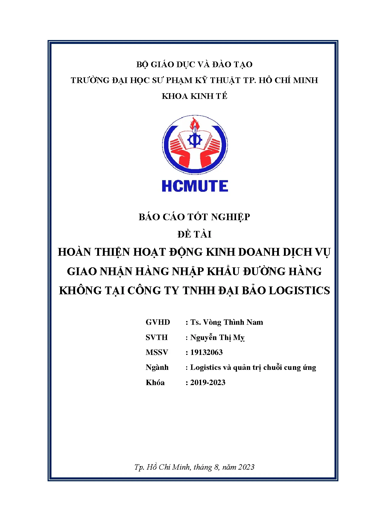 Đồ án tốt nghiệp - Hoàn thiện hoạt động kinh doanh dịch vụ giao nhận hàng nhập khẩu đường HKTCTTĐBL