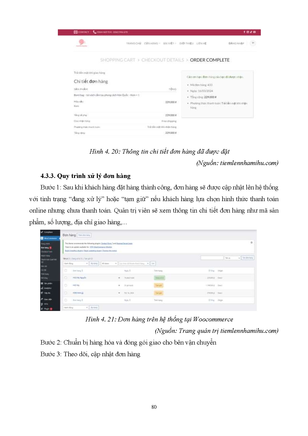 Đồ án tốt nghiệp - Xây dựng và phát triển dự án kinh doanh thương mại điện tử các sản phẩm MLTCLNM - Trang 93