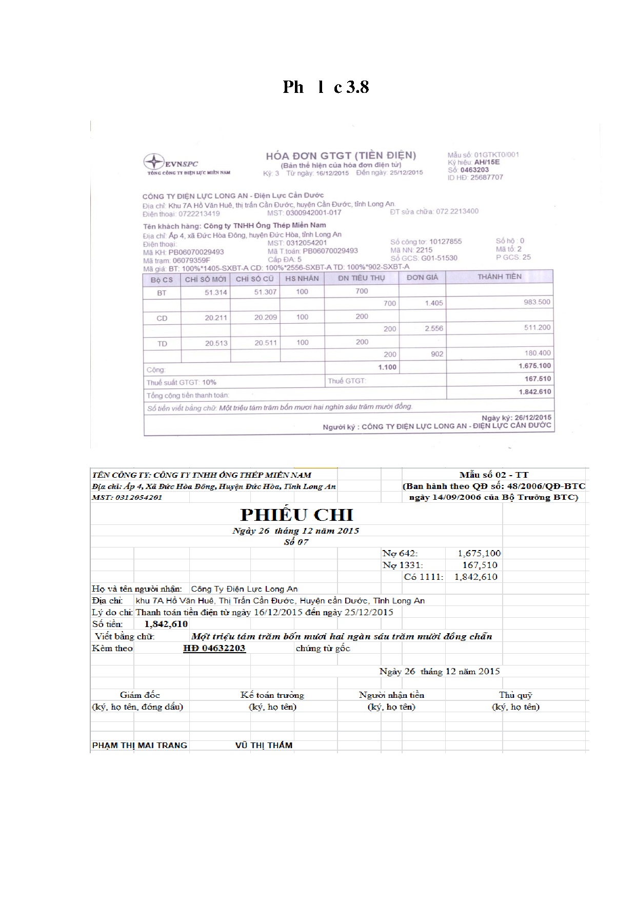 Đồ án tốt nghiệp - Kế toán xác định kết quả kinh doanh tại công ty TNHH ống thép miền Nam - Trang 115