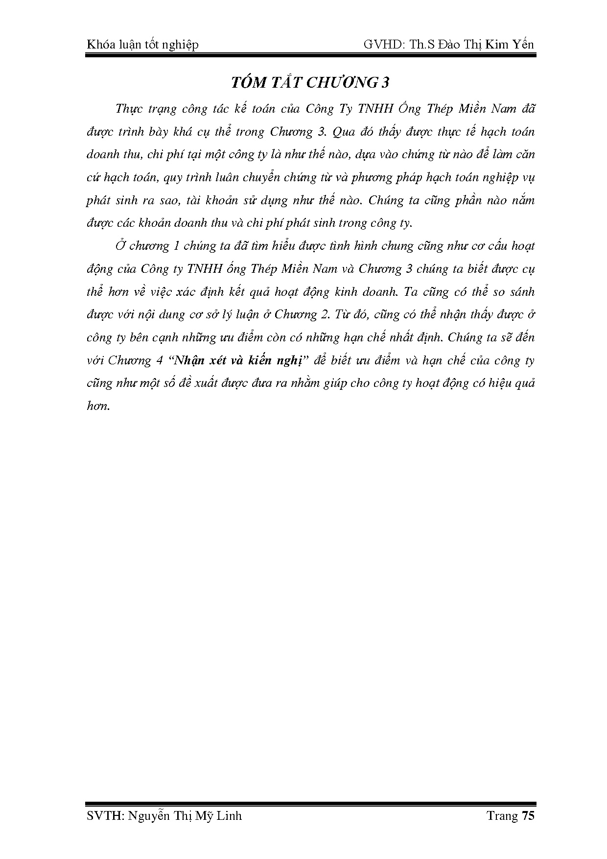 Đồ án tốt nghiệp - Kế toán xác định kết quả kinh doanh tại công ty TNHH ống thép miền Nam - Trang 86