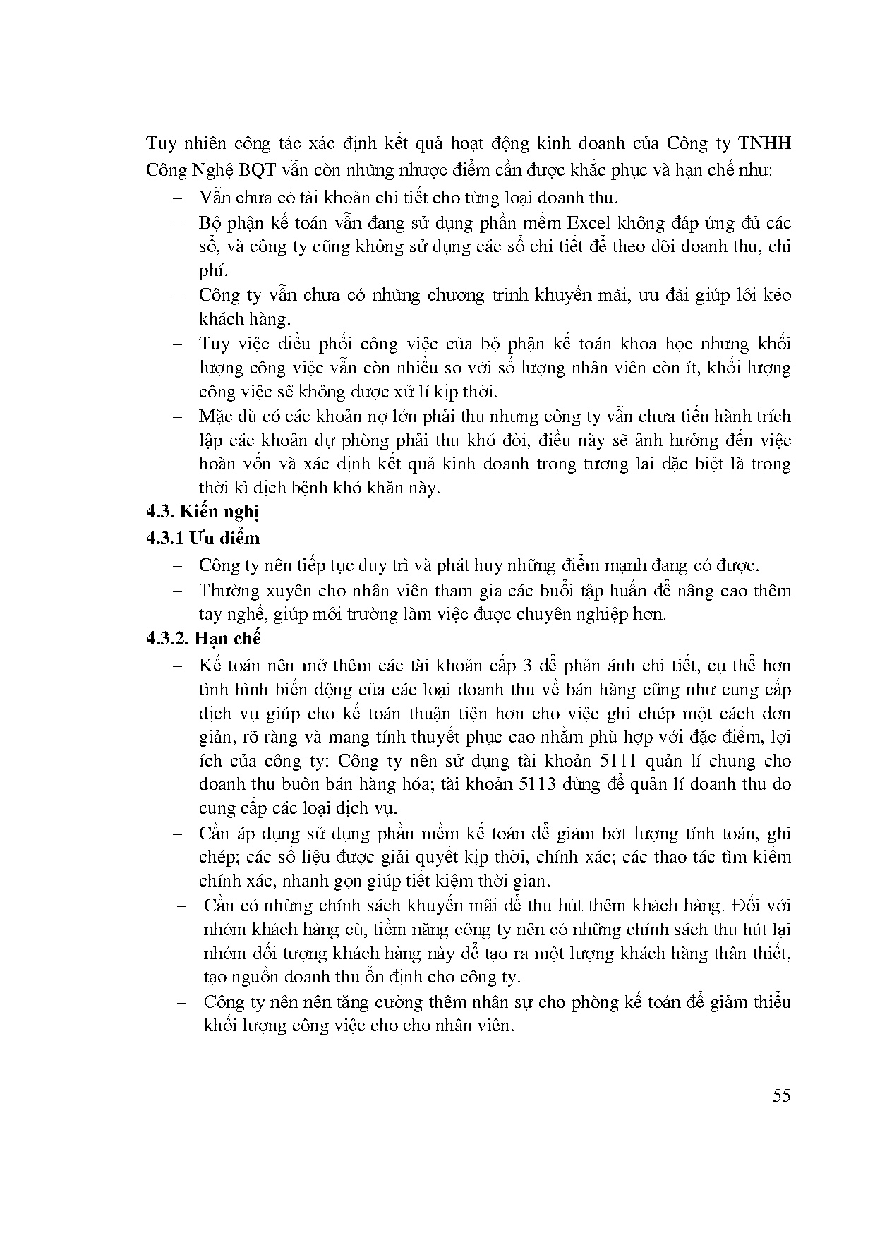Đồ án tốt nghiệp - Kế toán xác định kết quả hoạt động kinh doanh tại Công ty TNHH Công nghệ BQT - Trang 72