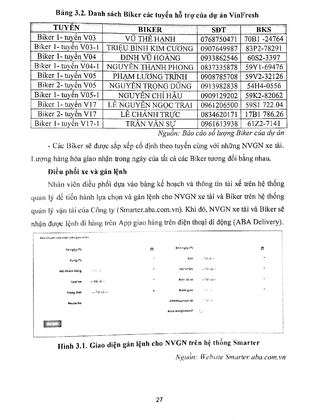 Đồ án tốt nghiệp - Hoàn thiện hoạt động giao nhận hàng hóa bằng xe máy tại Công ty Cổ phần Giải PTMA - Trang 38