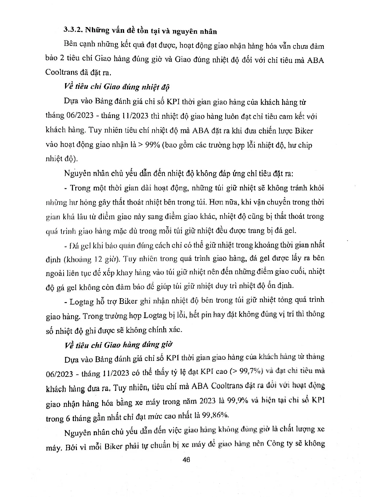Đồ án tốt nghiệp - Hoàn thiện hoạt động giao nhận hàng hóa bằng xe máy tại Công ty Cổ phần Giải PTMA - Trang 57