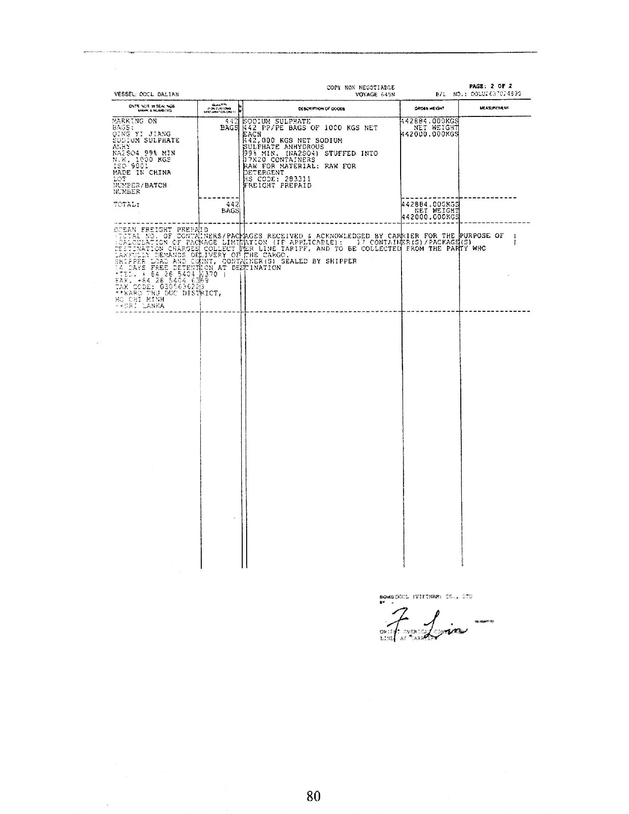 Đồ án tốt nghiệp - Quy trình nghiệp vụ chứng từ vận tải giao nhận cho hàng hóa xuất KTCTTGNVVTCĐM - Trang 93