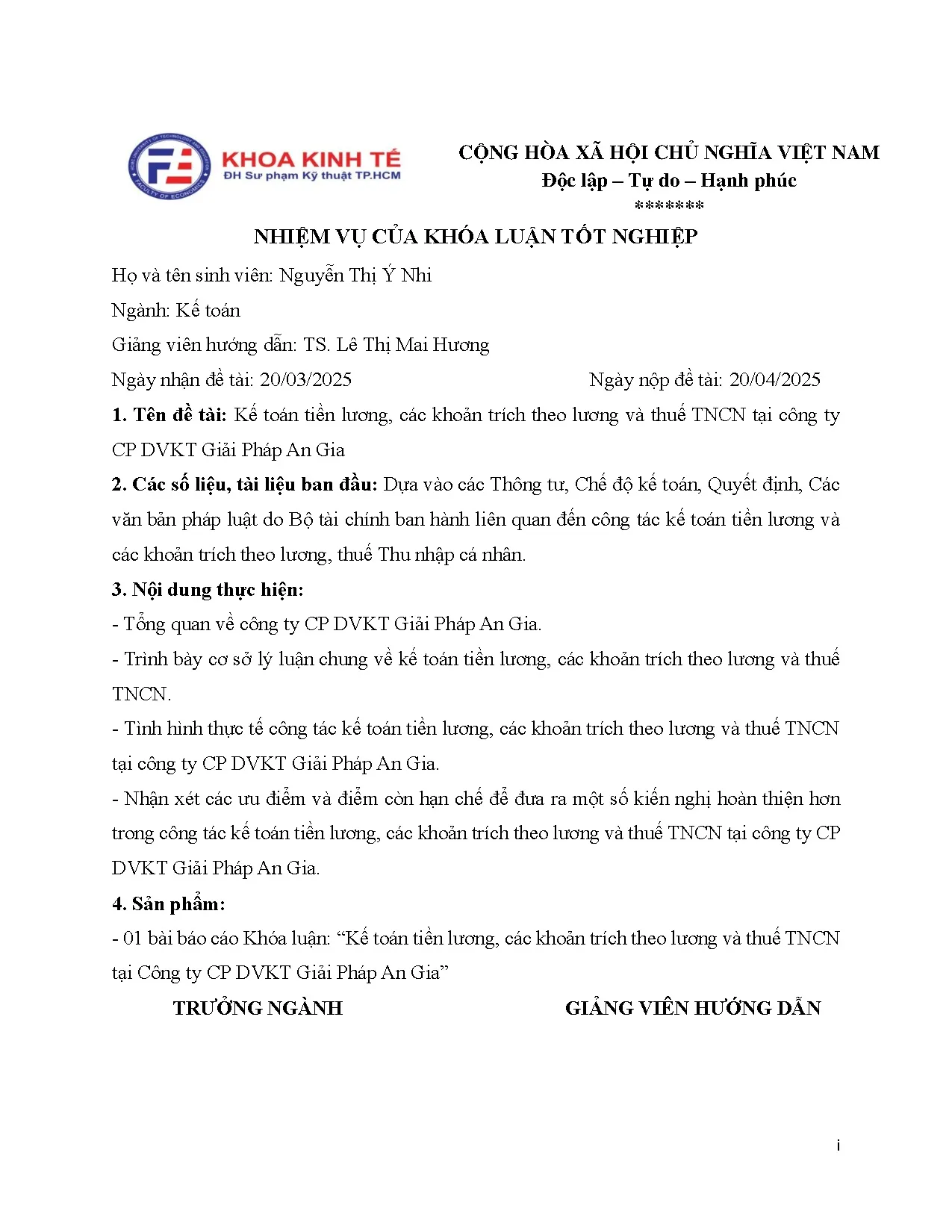 Đồ án tốt nghiệp - Kế toán tiền lương, các khoản trích theo lương và thuế TNTC tại Công ty CP DGPAG - Trang 3