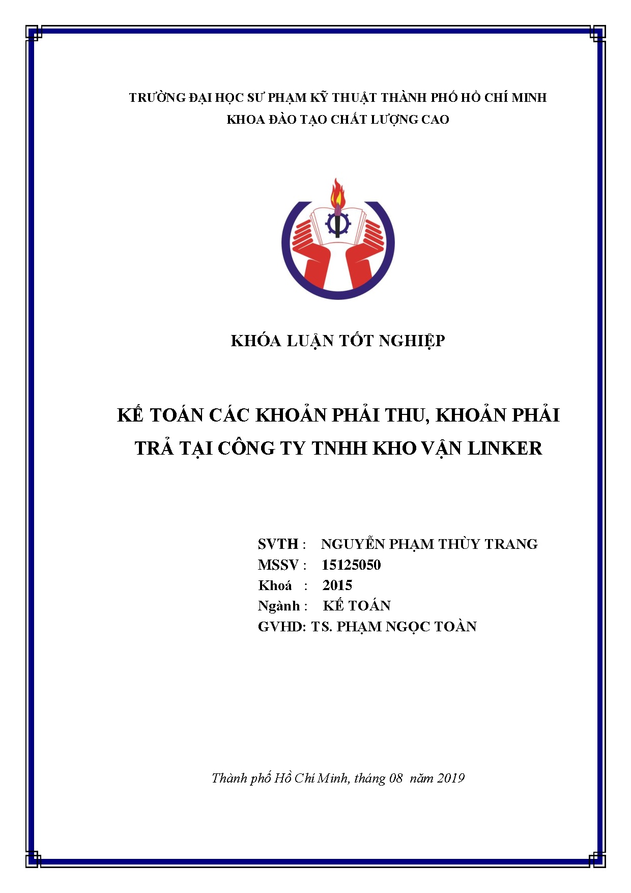 Đồ án tốt nghiệp - Kế toán các khoản thu, khoản phải trả tại Công ty TNHH Kho vận Linker