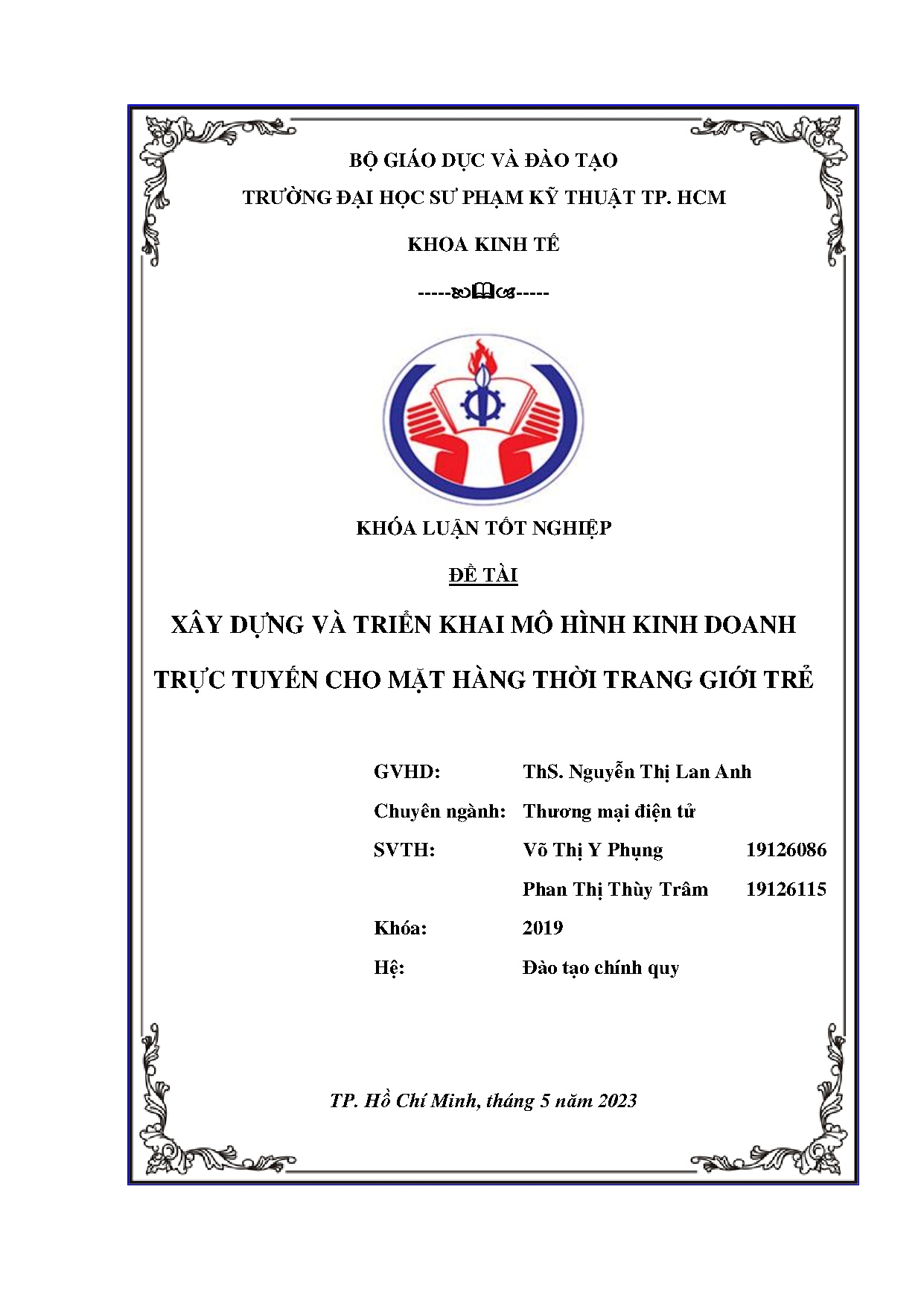 Đồ án tốt nghiệp - Xây dựng và triển khai mô hình kinh doanh trực tuyến cho mặt hàng thời trang GT