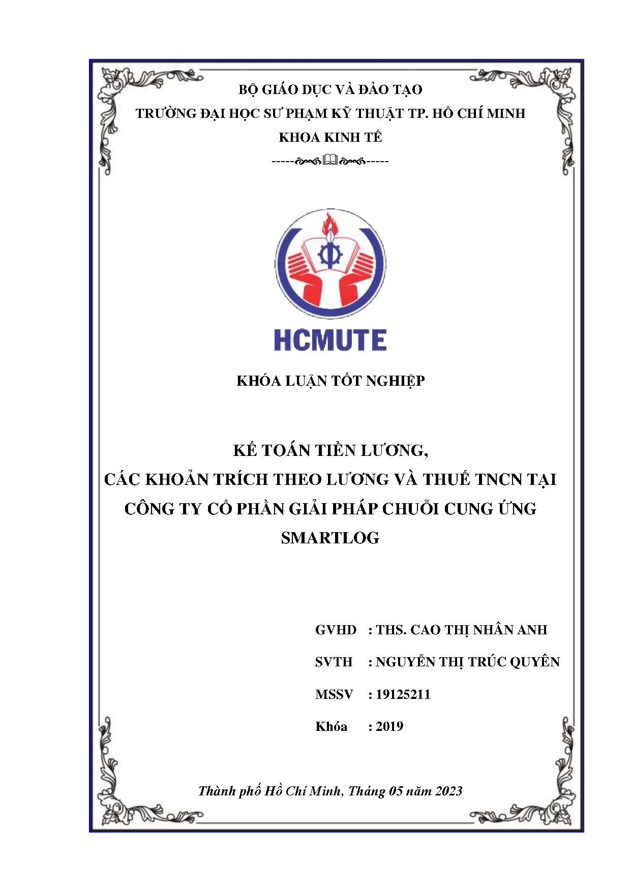 Đồ án tốt nghiệp - Kế toán tiền lương, các khoản trích theo lương và thuế TNCN tại Công ty CPGPCCỨS