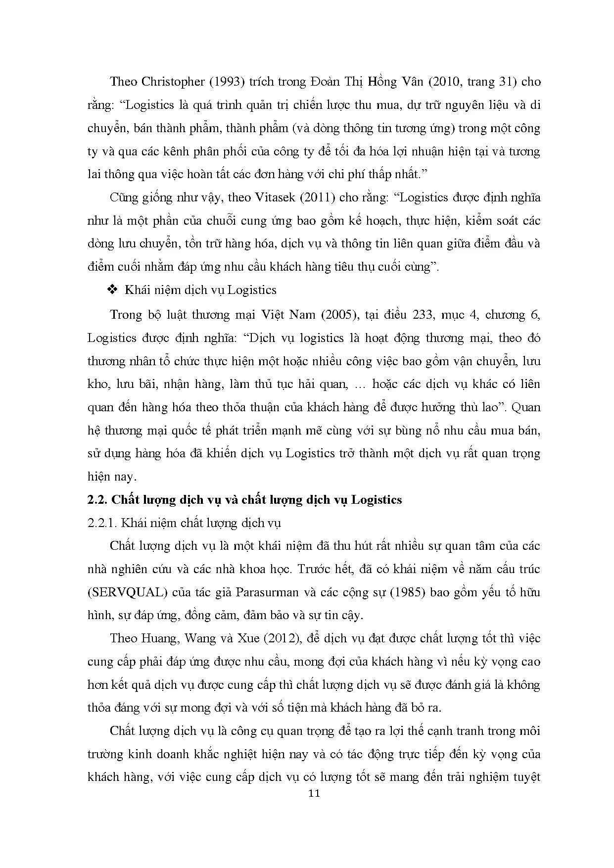 Đồ án tốt nghiệp - Giải pháp nâng cao chất lượng dịch vụ logistics tại Công ty Probity logistic - Trang 24