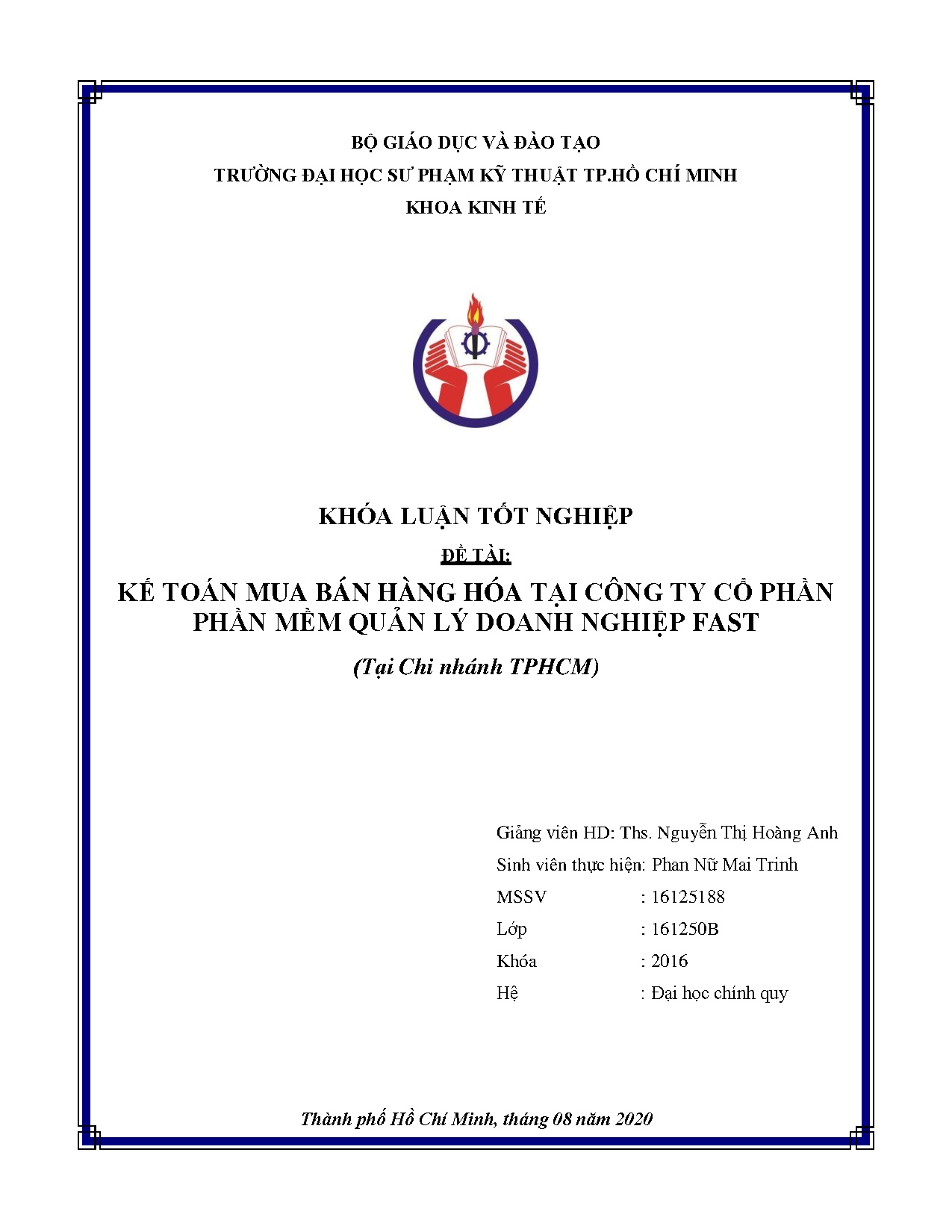 Đồ án tốt nghiệp - Kế toán mua bán hàng hóa tại Công ty cổ phần phần mềm quản lý doanh NF ( CNT