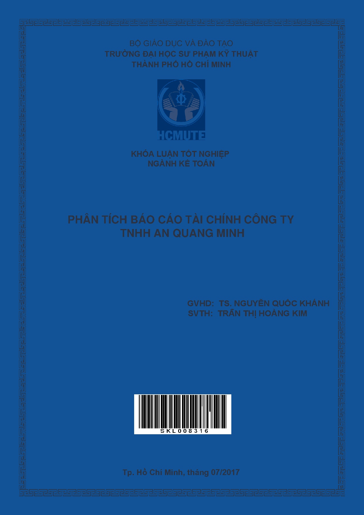 Đồ án tốt nghiệp - Phân tích báo cáo tài chính Công ty TNHH An Quang Minh