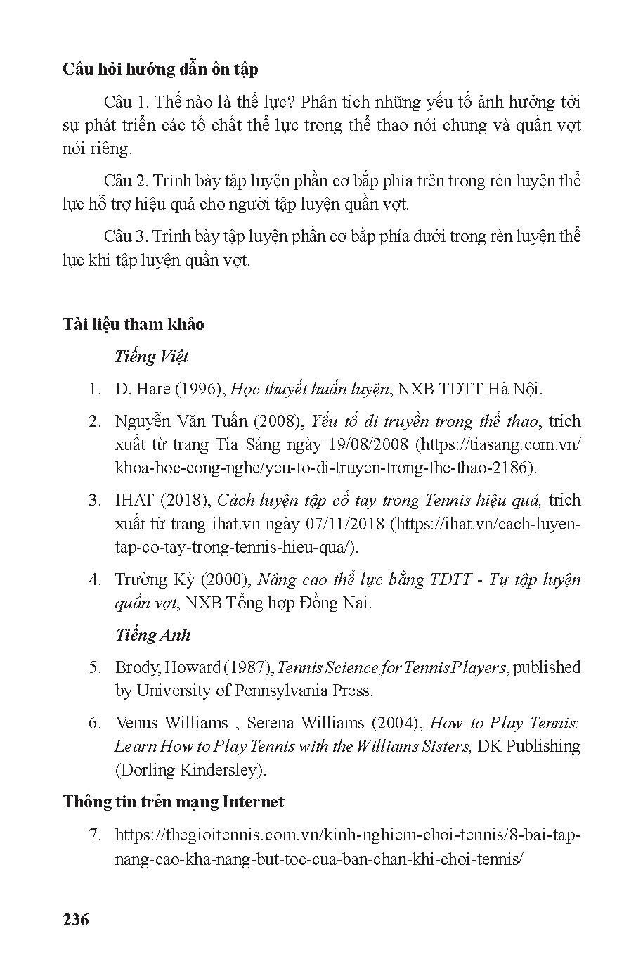 Giáo trình Quần vợt (HCMUTE) - Trang 237