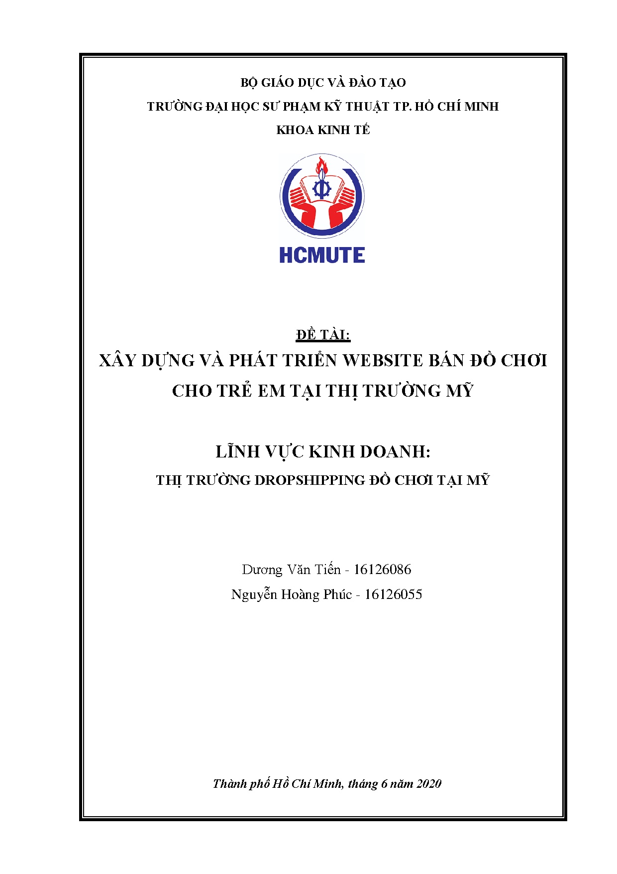 Đồ án tốt nghiệp - Xây dựng và phát triển website bán đồ chơi cho trẻ em tại thị trường Mỹ LVKDTTD .