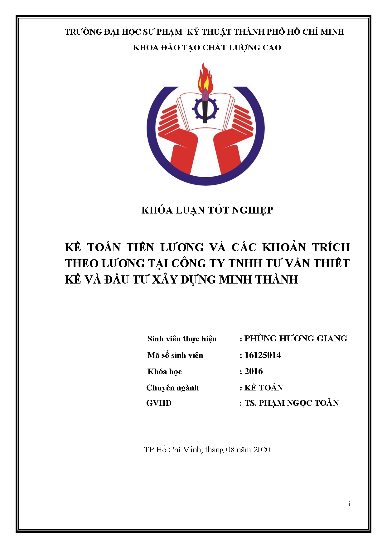 Đồ án tốt nghiệp - Kế toán tiền lương và các khoản trích theo lương tại Công ty TNHH Tư VTKVĐTXDMT