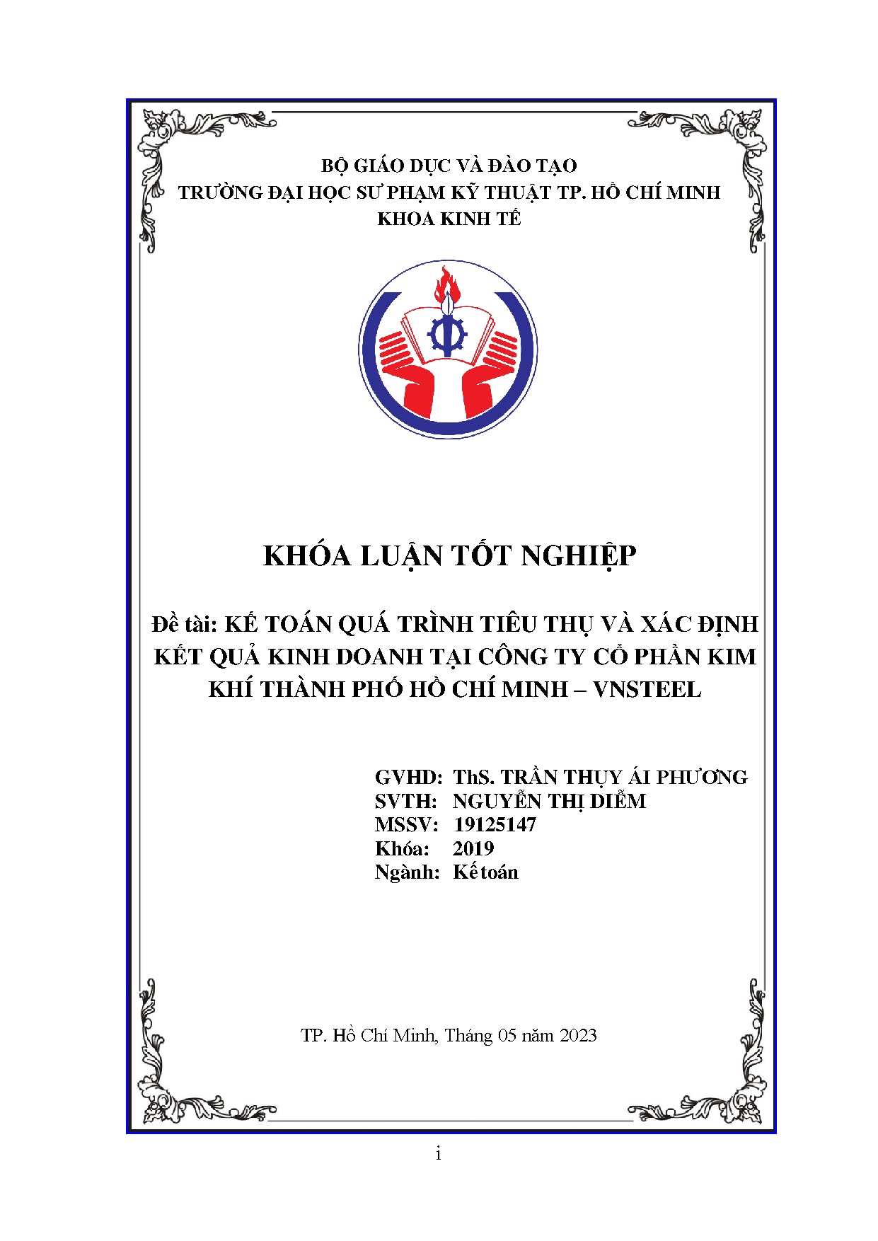 Đồ án tốt nghiệp - Kế toán quá trình tiêu thụ và xác định kết quả kinh doanh tại Công TCPKKTPHCM - V