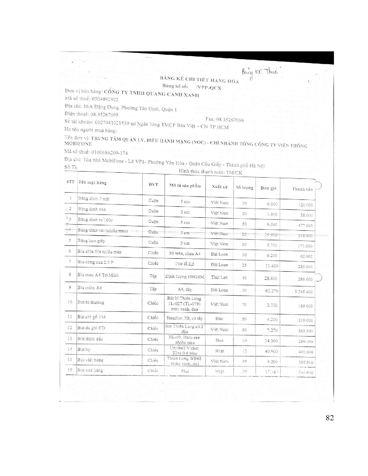 Ảnh một số trang tài liệu
