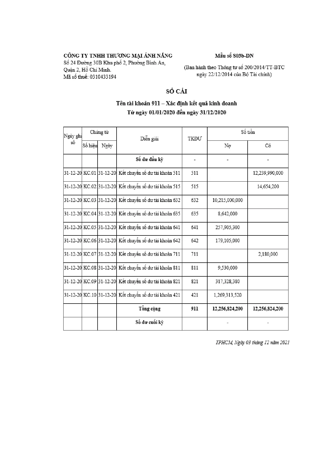 Đồ án tốt nghiệp - Kế toán doanh thu, chi phí và xác định kết quả kinh doanh TCTTTMÁNĐÁTNKĐTCLCNKT - Trang 84