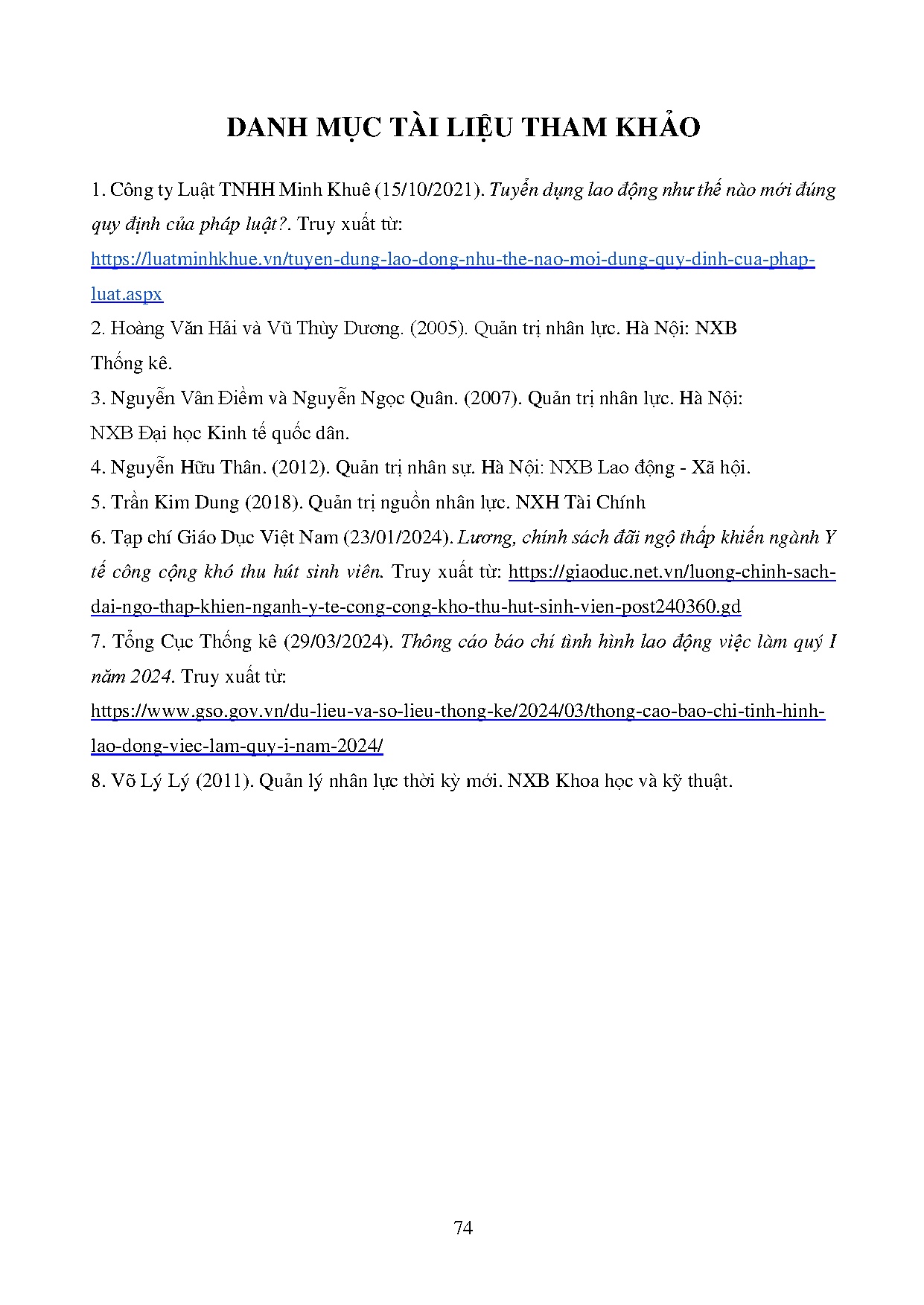 Đồ án tốt nghiệp - Hoàn thiện công tác tuyển dụng nhân sự tại Công ty TNHH phát triển cộng đồng MQ - Trang 84
