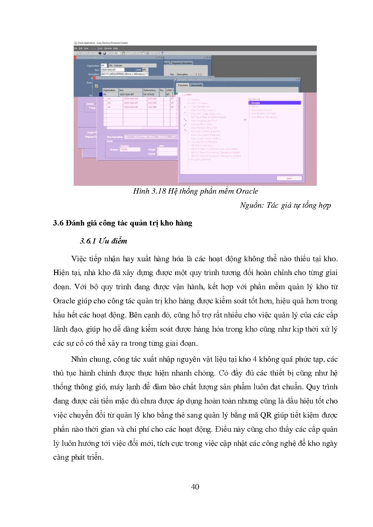 Đồ án tốt nghiệp - Hoàn thiện công tác quản trị kho hàng tại Công ty Avery Dennison Việt Nam - Trang 51