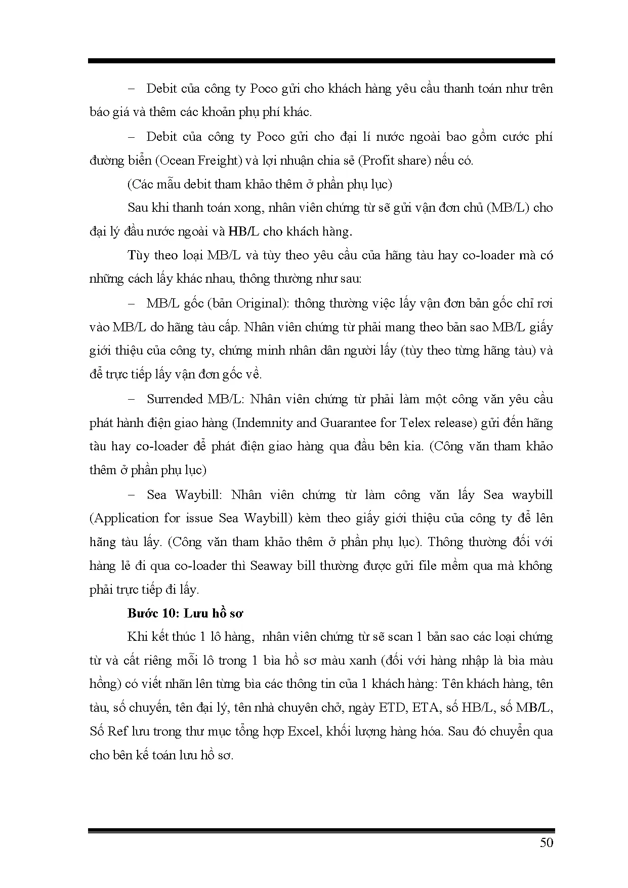 Đồ án tốt nghiệp - Hoàn thiện quy trình giao hàng xuất khẩu bằng đường biển tại công ty TNHH MTVPE - Trang 60